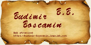 Budimir Boščanin vizit kartica